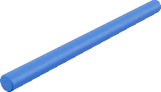 3D model of the Kondor Blue 15mm Carbon Fiber Rods 9" (Pair)